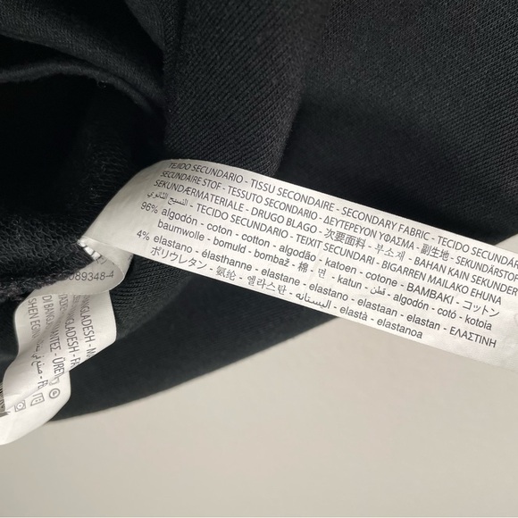 Zara Hooded Plush Dress in Black - Picture 5 of 8